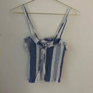 Ron Jon Smocked tie tank top